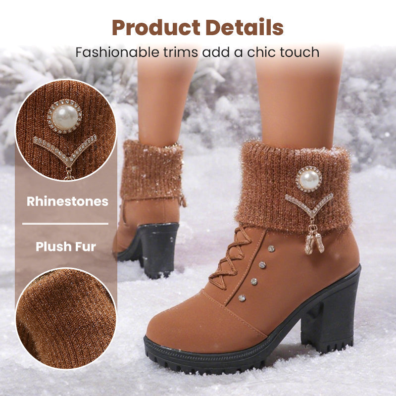 Nordelia™ | Thick Warm Chunky Heel Boots