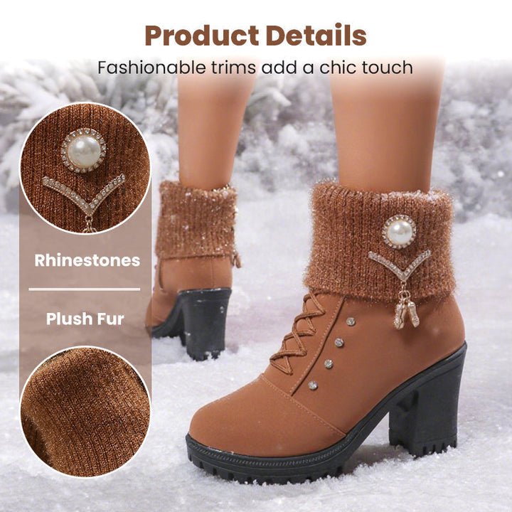 Nordelia™ | Thick Warm Chunky Heel Boots