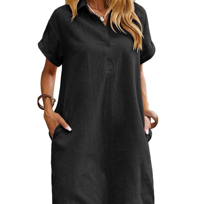 Ameline™ | Relaxed Short Sleeve Summer Dress