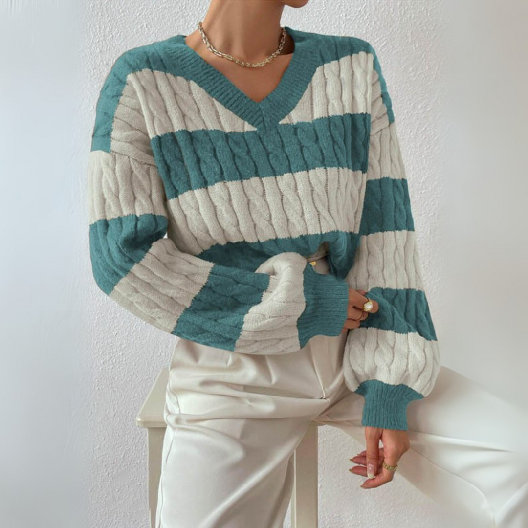 Morta™ | Comfy V-Neck Long Sleeve Sweater