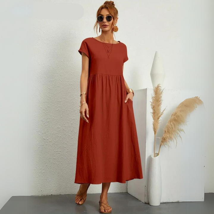 Miraelle™ | 100% Cotton Everyday Midi Dress