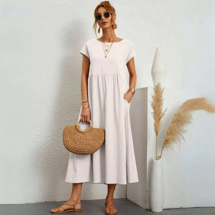Miraelle™ | 100% Cotton Everyday Midi Dress