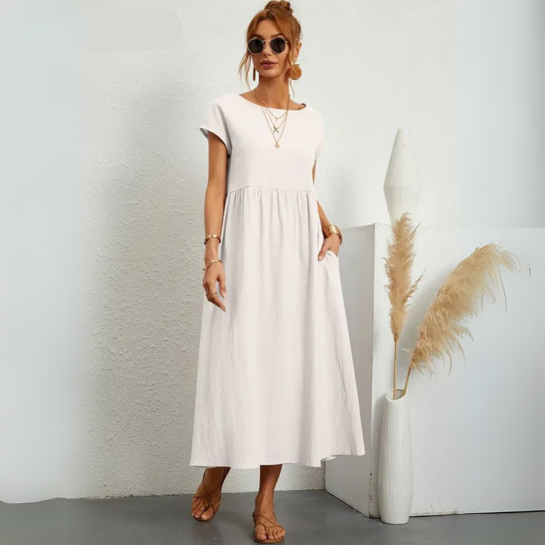 Miraelle™ | 100% Cotton Everyday Midi Dress