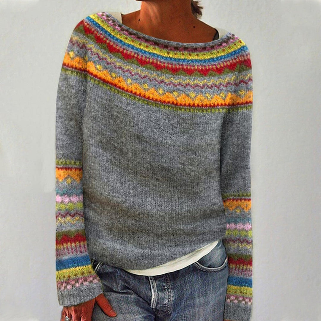 Eimear™ | Cozy Yoke Knit Sweater
