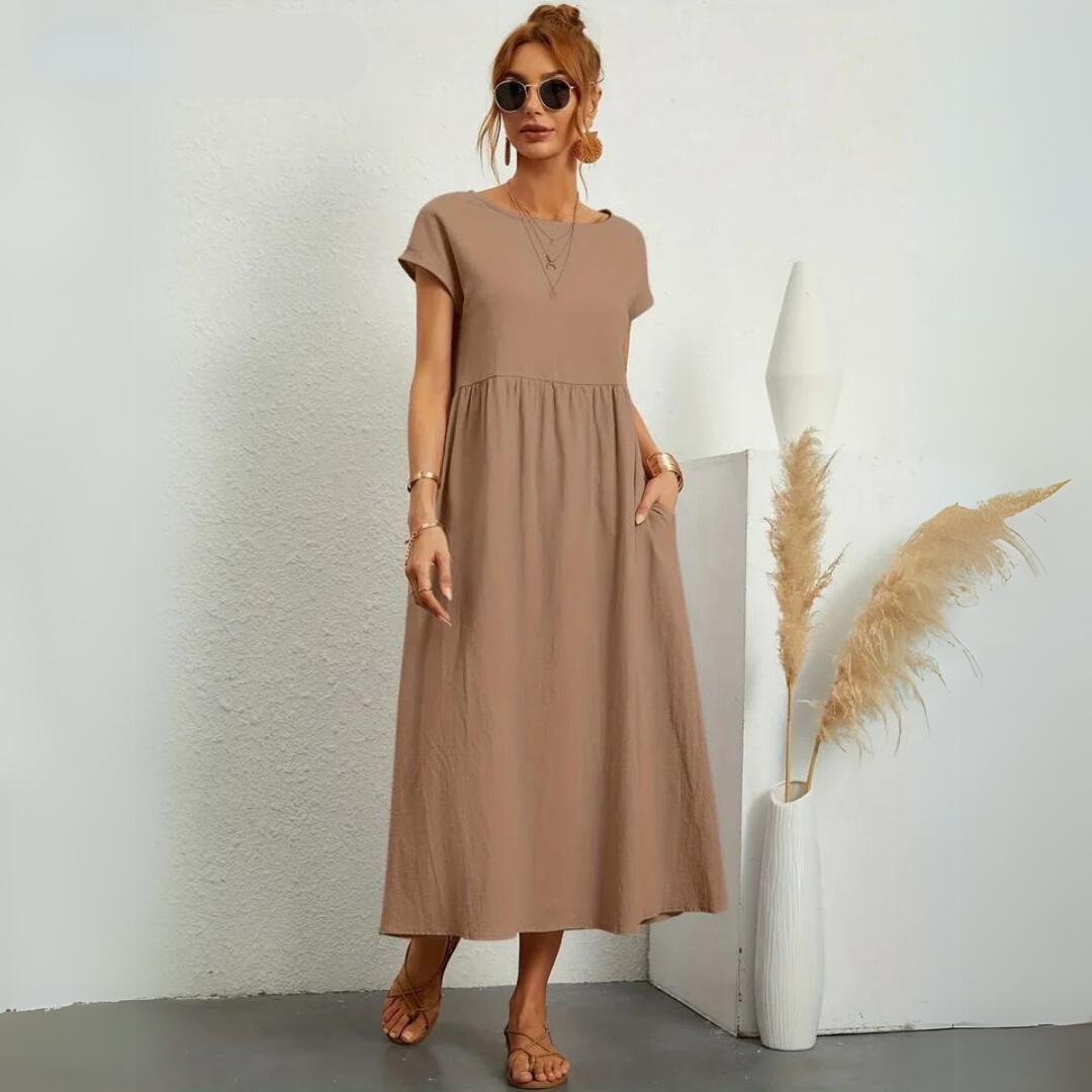 Miraelle™ | 100% Cotton Everyday Midi Dress