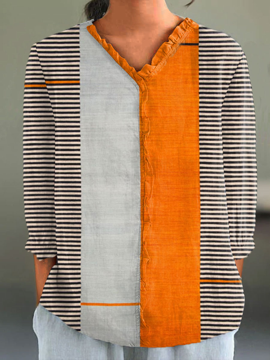 Women's Vintage Boho Geometry Art Print Casual Dress