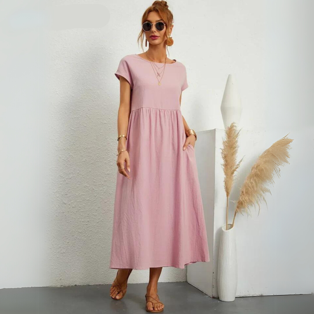 Miraelle™ | 100% Cotton Everyday Midi Dress