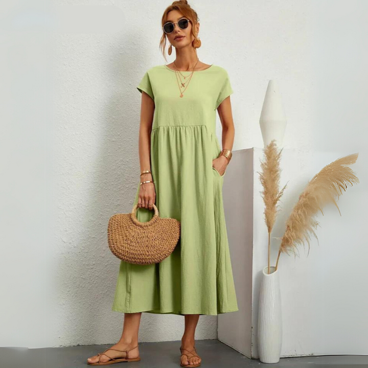 Miraelle™ | 100% Cotton Everyday Midi Dress