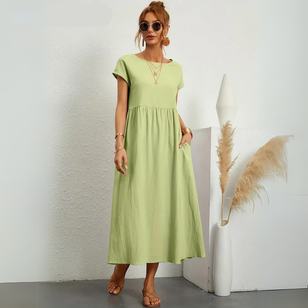 Miraelle™ | 100% Cotton Everyday Midi Dress