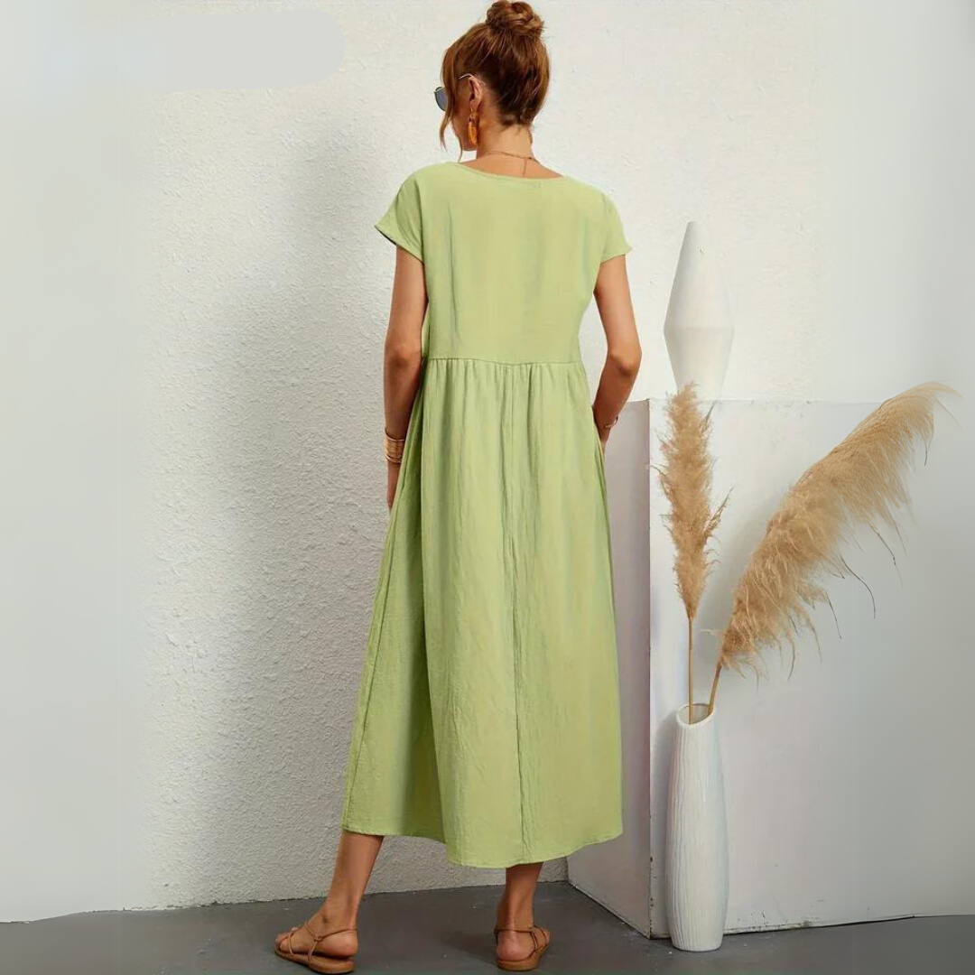 Miraelle™ | 100% Cotton Everyday Midi Dress