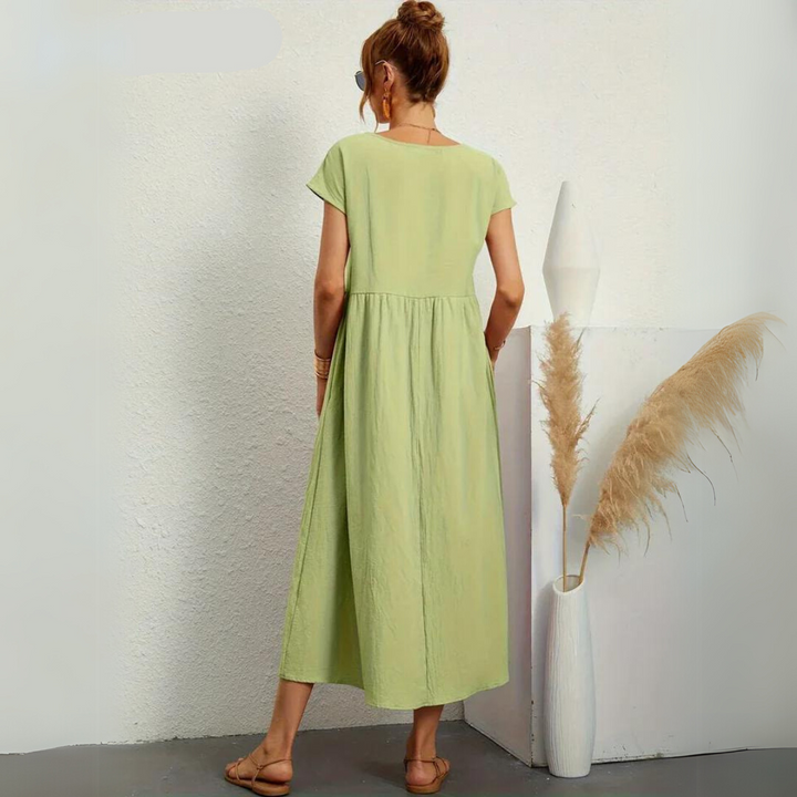 Miraelle™ | 100% Cotton Everyday Midi Dress