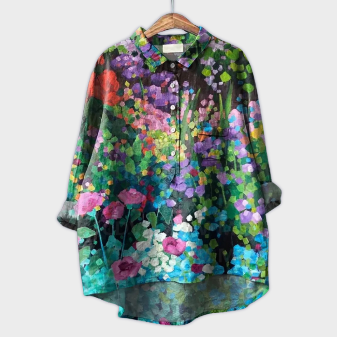 Magdeline™ | Handmade Floral Blouse