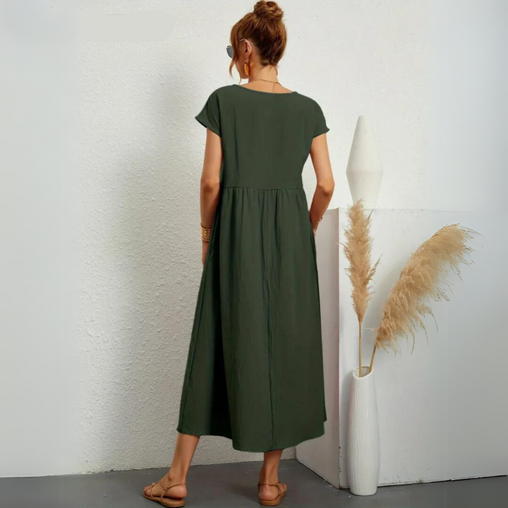 Miraelle™ | 100% Cotton Everyday Midi Dress