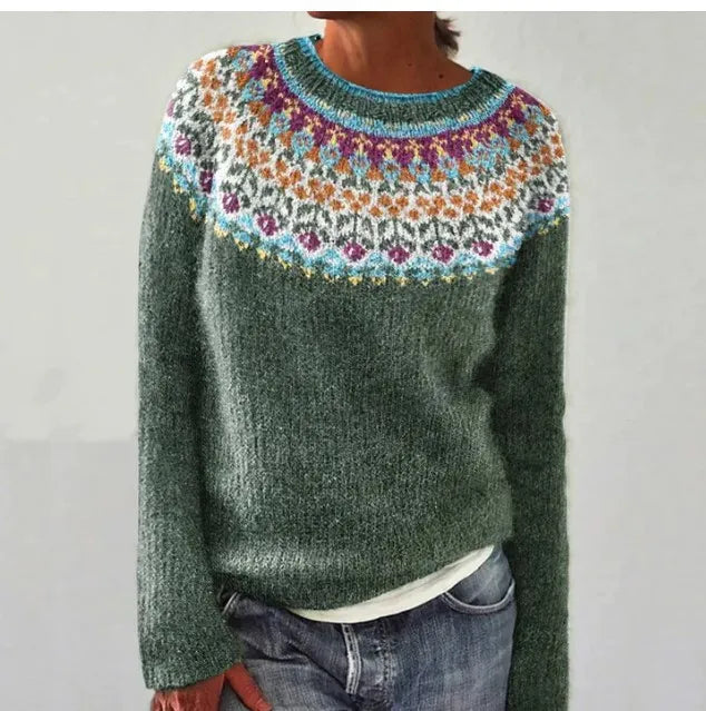 Eimear™ | Cozy Yoke Knit Sweater
