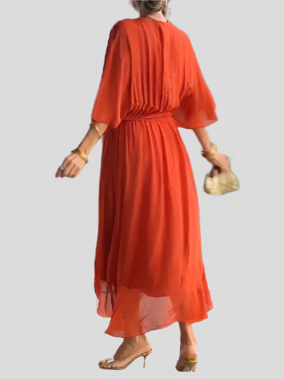 Adriana™ | Flowy Silk Midi Dress