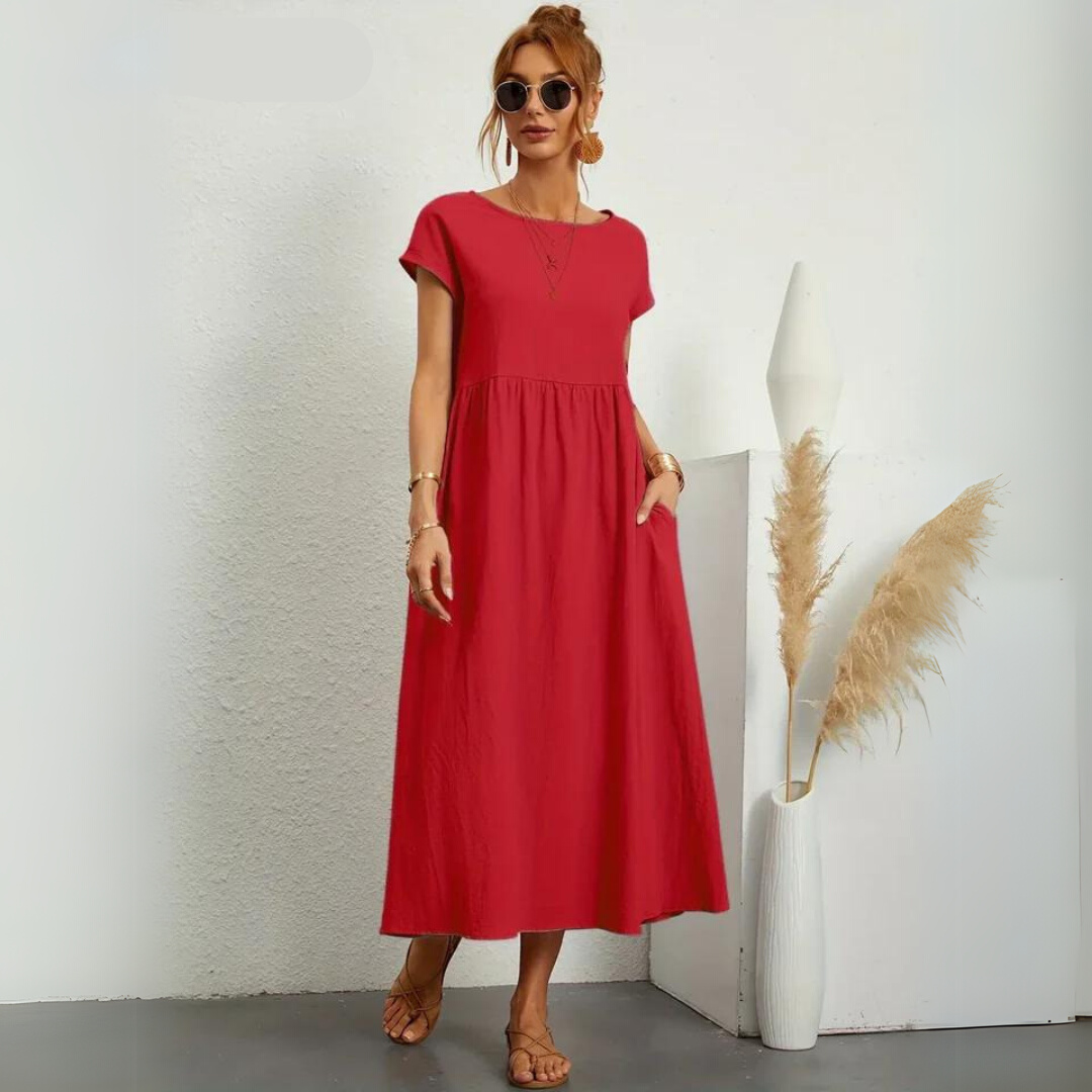 Miraelle™ | 100% Cotton Everyday Midi Dress