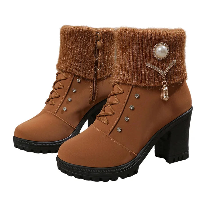 Nordelia™ | Thick Warm Chunky Heel Boots