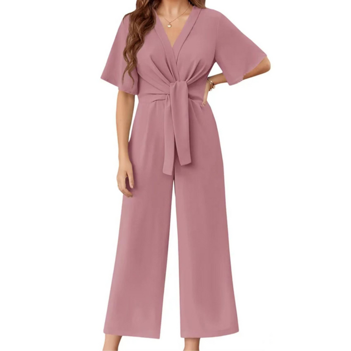 Colette™ | Elegant Summer Tie Knot Jumpsuit