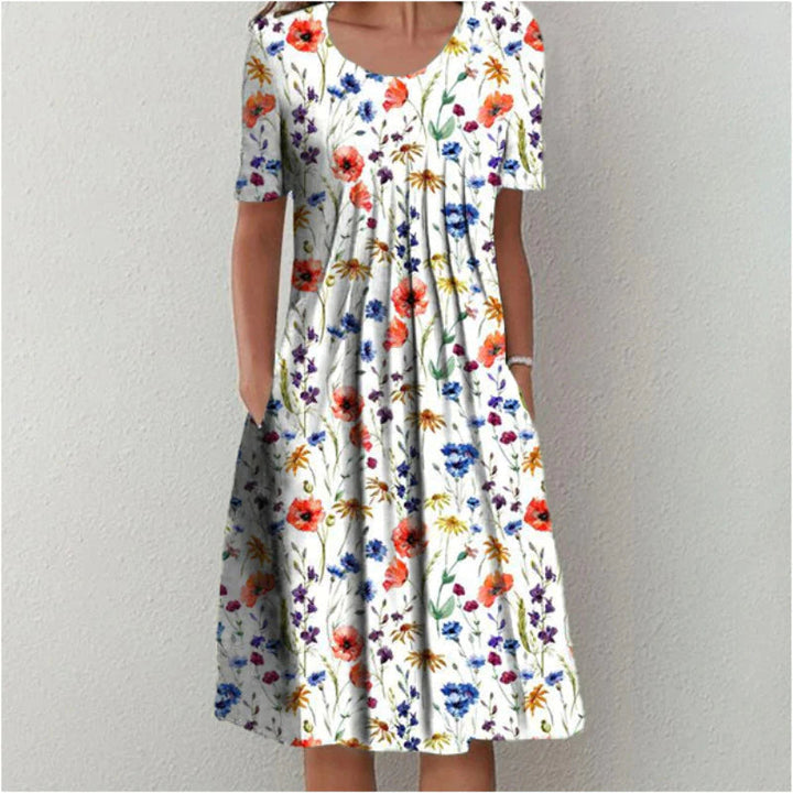 Seraphine™ | Painterly Floral Dress with Tummy Coverage