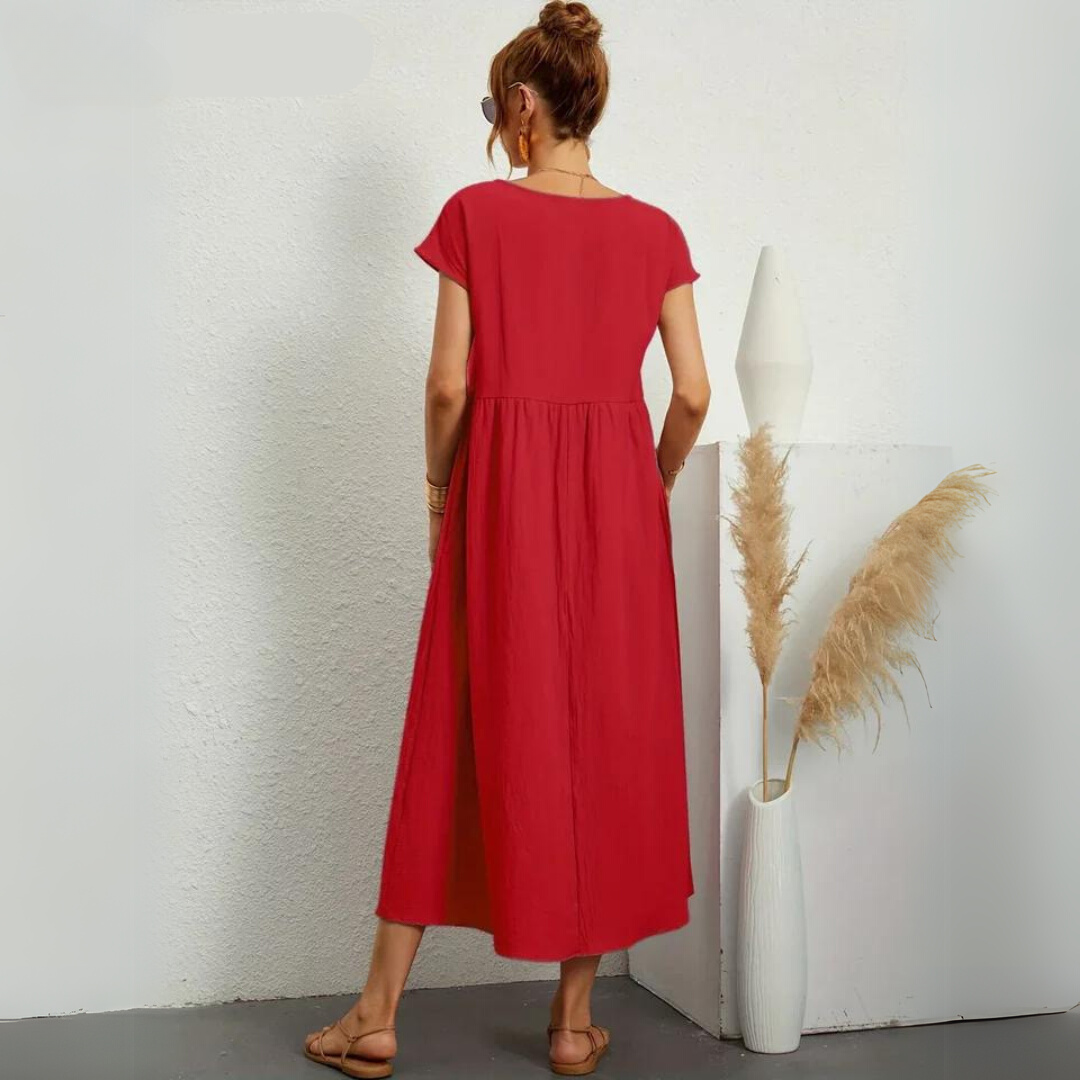 Miraelle™ | 100% Cotton Everyday Midi Dress