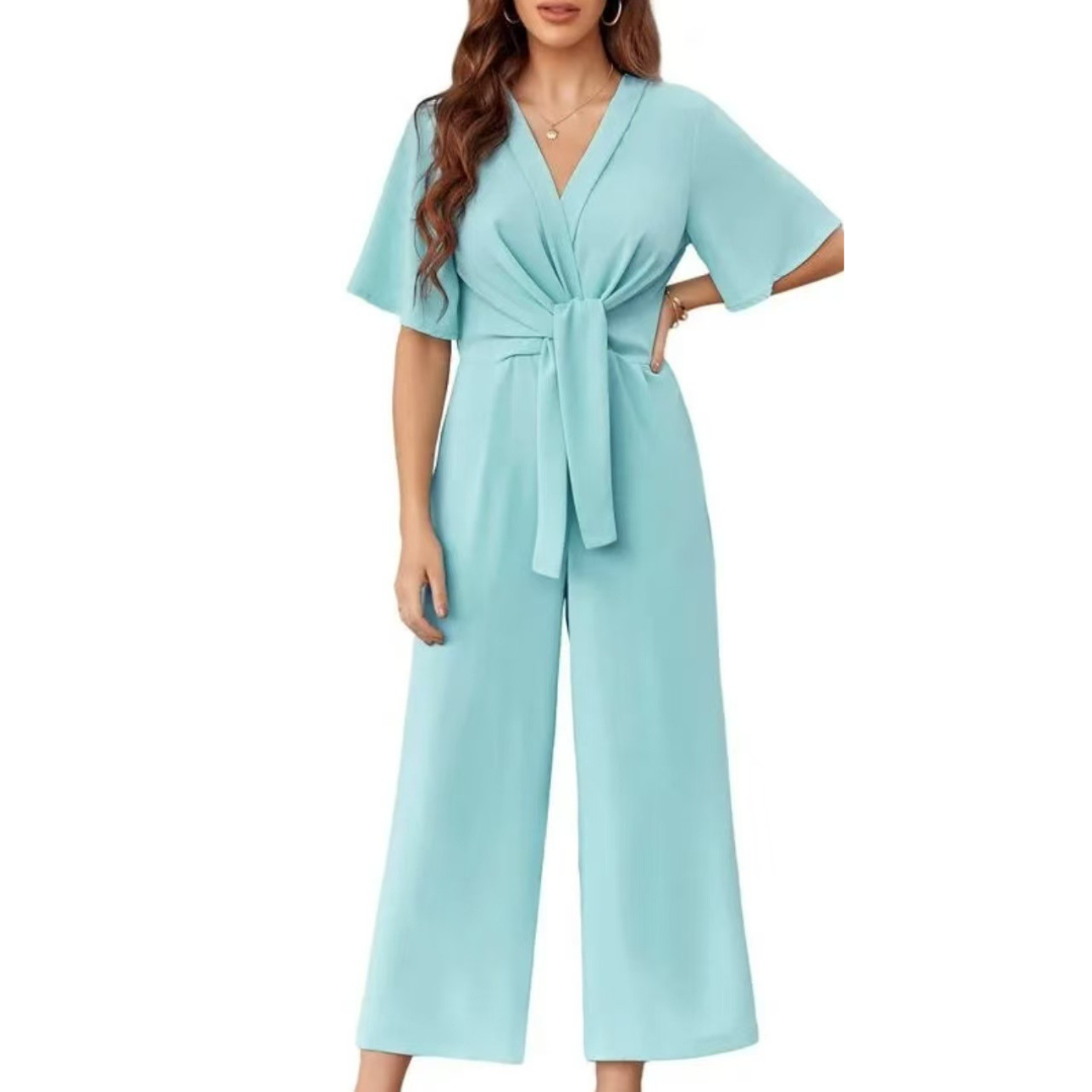 Colette™ | Elegant Summer Tie Knot Jumpsuit