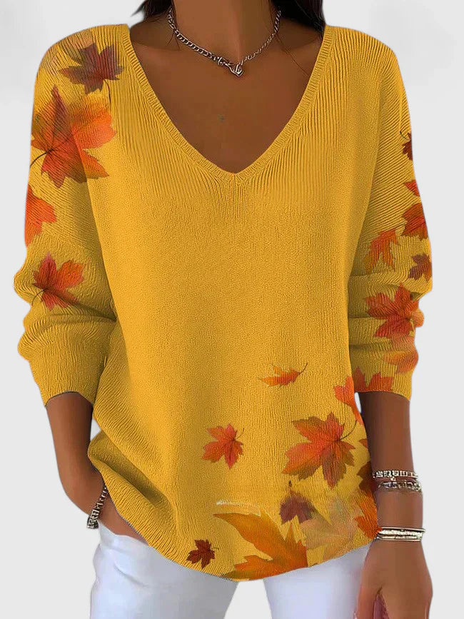 Velina™ | Elegant V-Neck Sweater