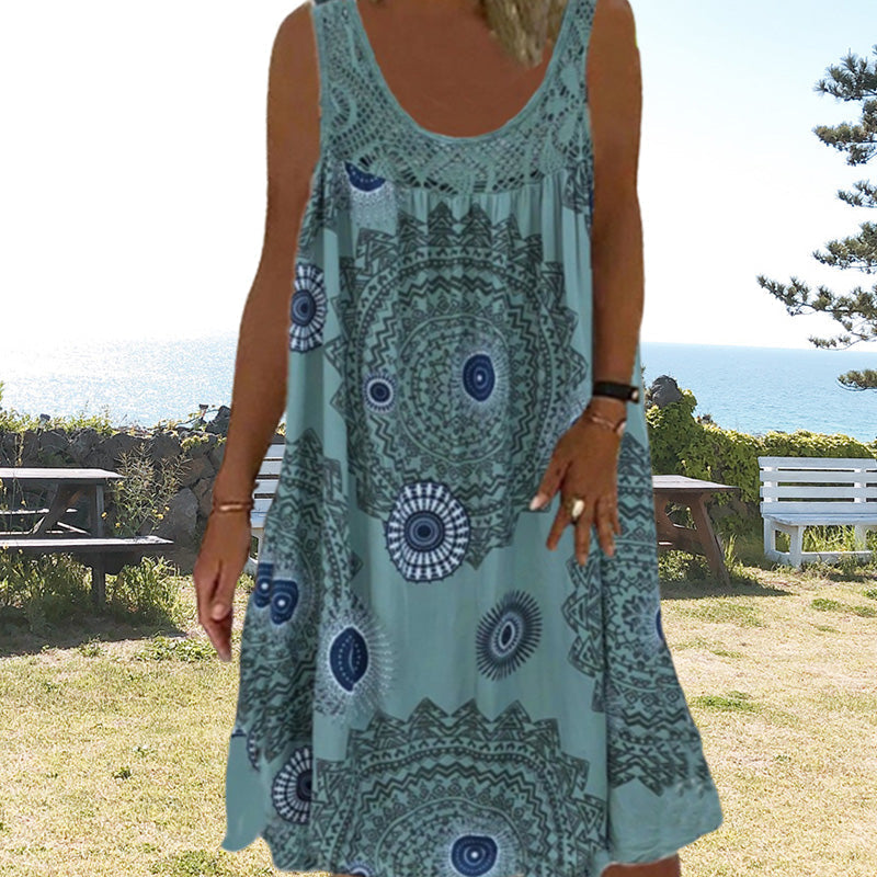 Padina™ | Casual Summer Sleeveless Dress With Print