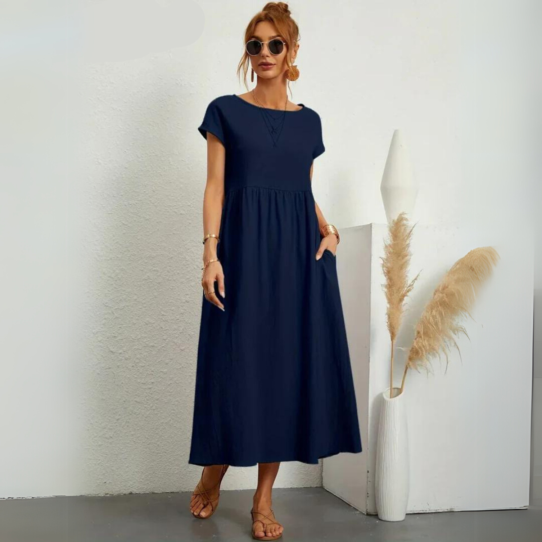 Miraelle™ | 100% Cotton Everyday Midi Dress