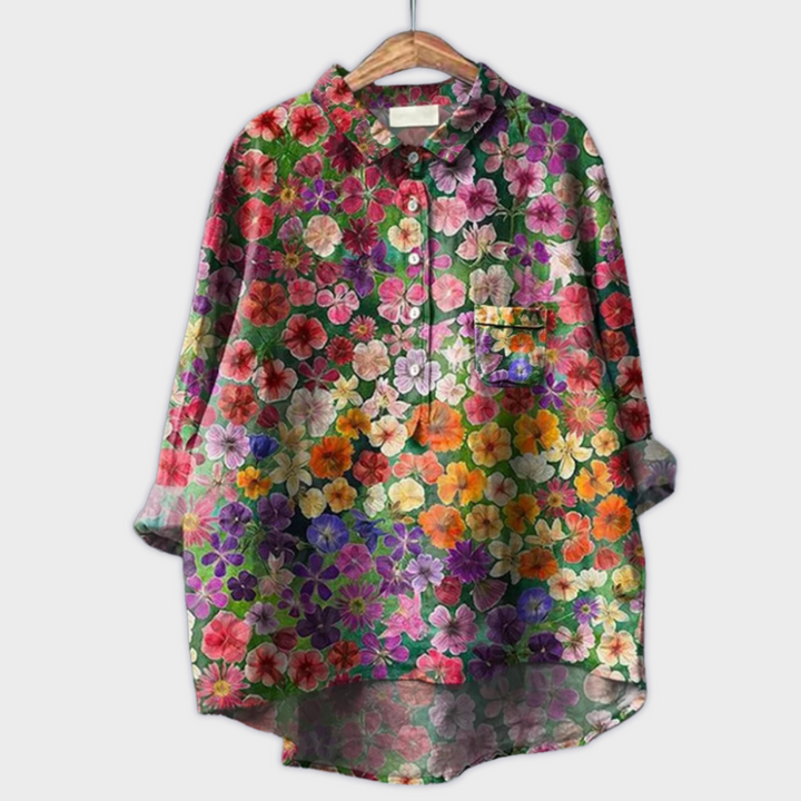 Magdeline™ | Handmade Floral Blouse
