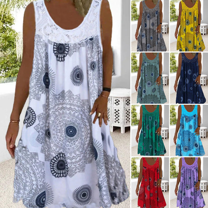 Padina™ | Casual Summer Sleeveless Dress With Print