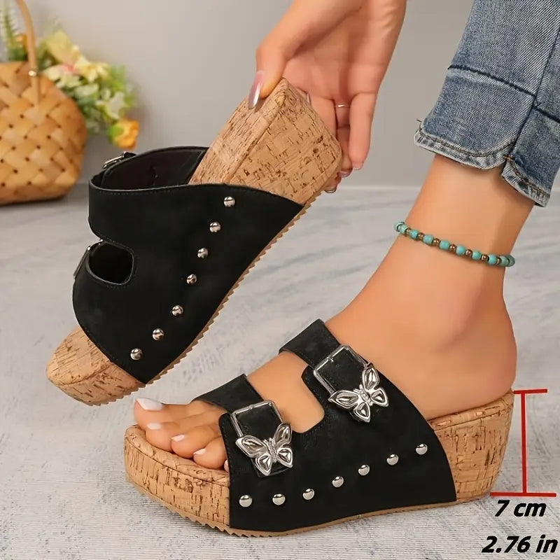 Maribella™ | Butterfly Wedge Sandals
