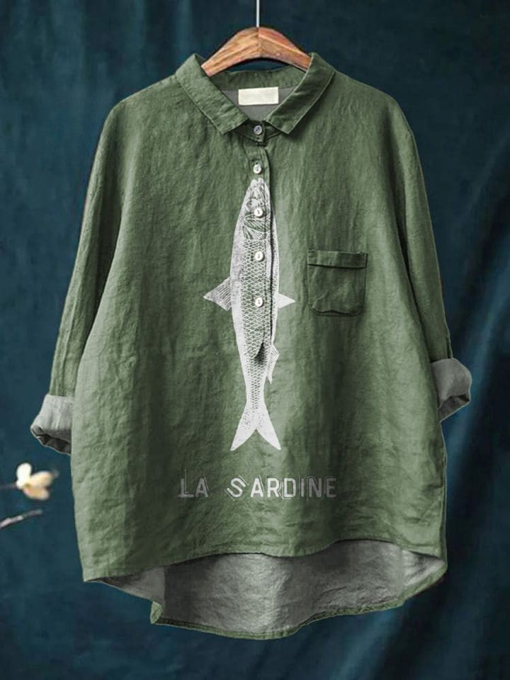 Sardina™ | Fish Graphic Cotton Shirt