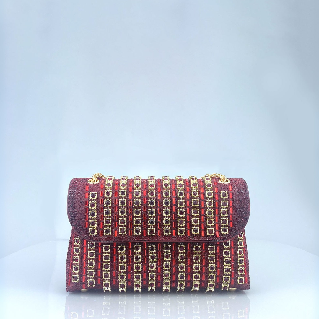 LAVIERA™ | Chic Chain Colored Diamond Shoulder Bag