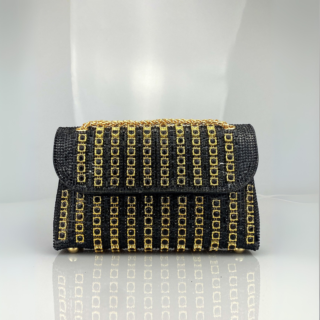 LAVIERA™ | Chic Chain Colored Diamond Shoulder Bag