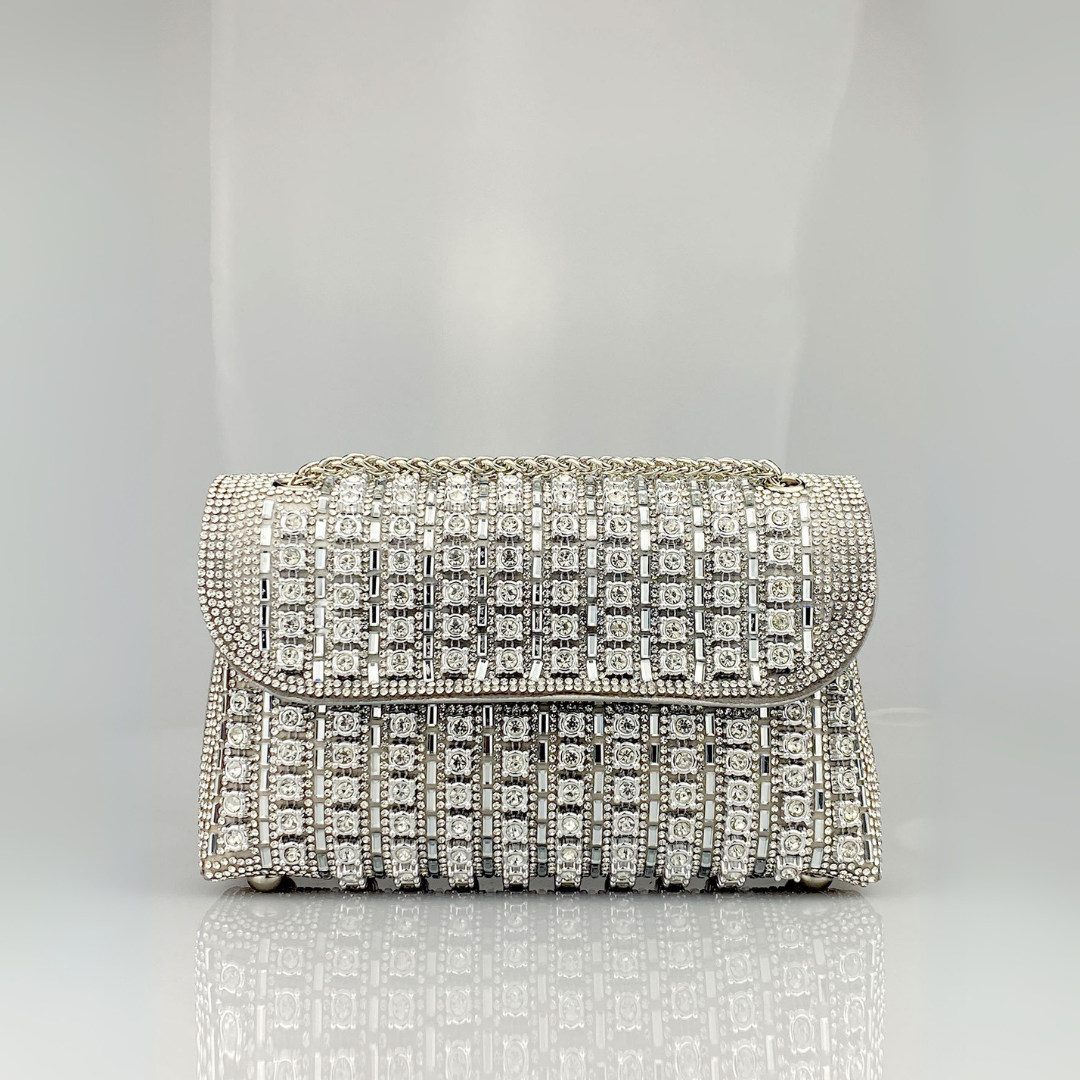 LAVIERA™ | Chic Chain Colored Diamond Shoulder Bag