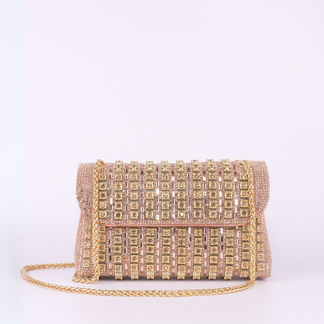 LAVIERA™ | Chic Chain Colored Diamond Shoulder Bag