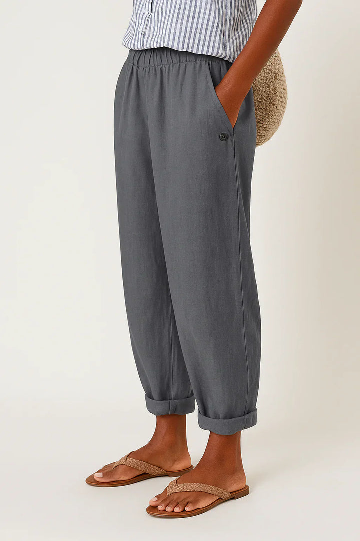 Liora™ | Timeless Comfort Linen & Cotton Blend Trousers – Light, Breathable, Stylish
