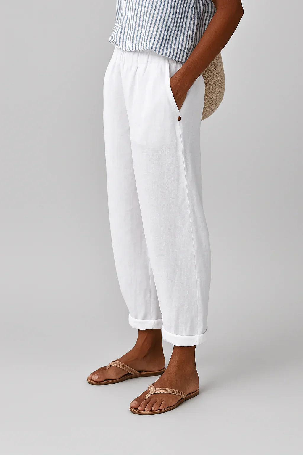 Liora™ | Timeless Comfort Linen & Cotton Blend Trousers – Light, Breathable, Stylish