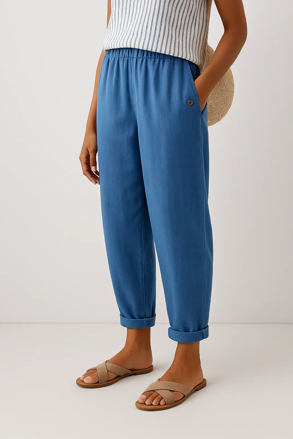 Liora™ | Timeless Comfort Linen & Cotton Blend Trousers – Light, Breathable, Stylish