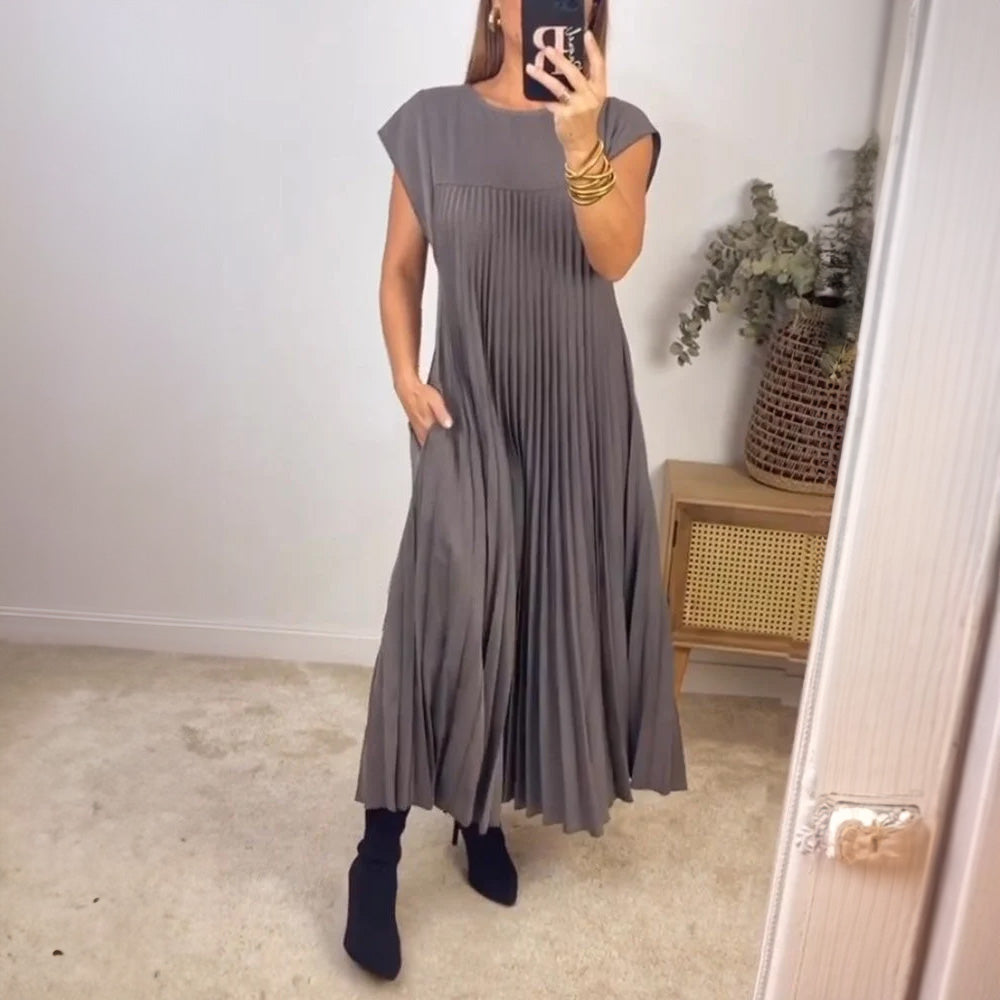 Justina™ | Pleated A-Line Dress