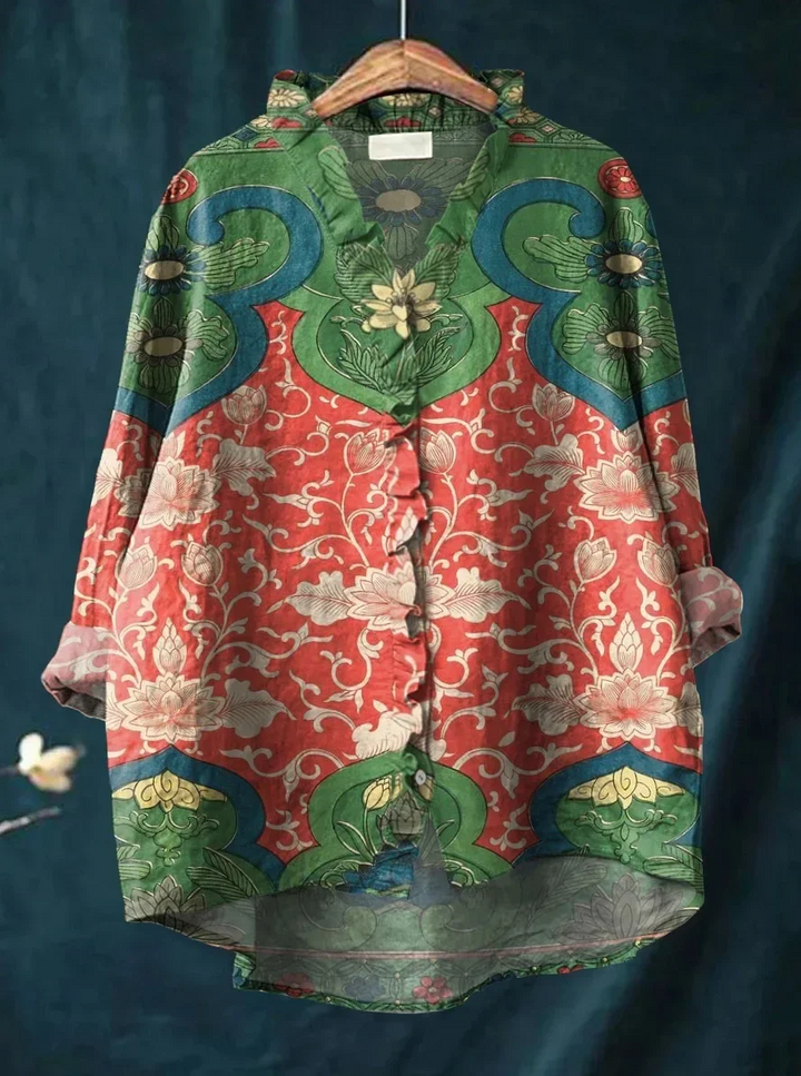 Liora™ | Floral Lace Collar Short Sleeve Top – Casual & Chic T-Shirt