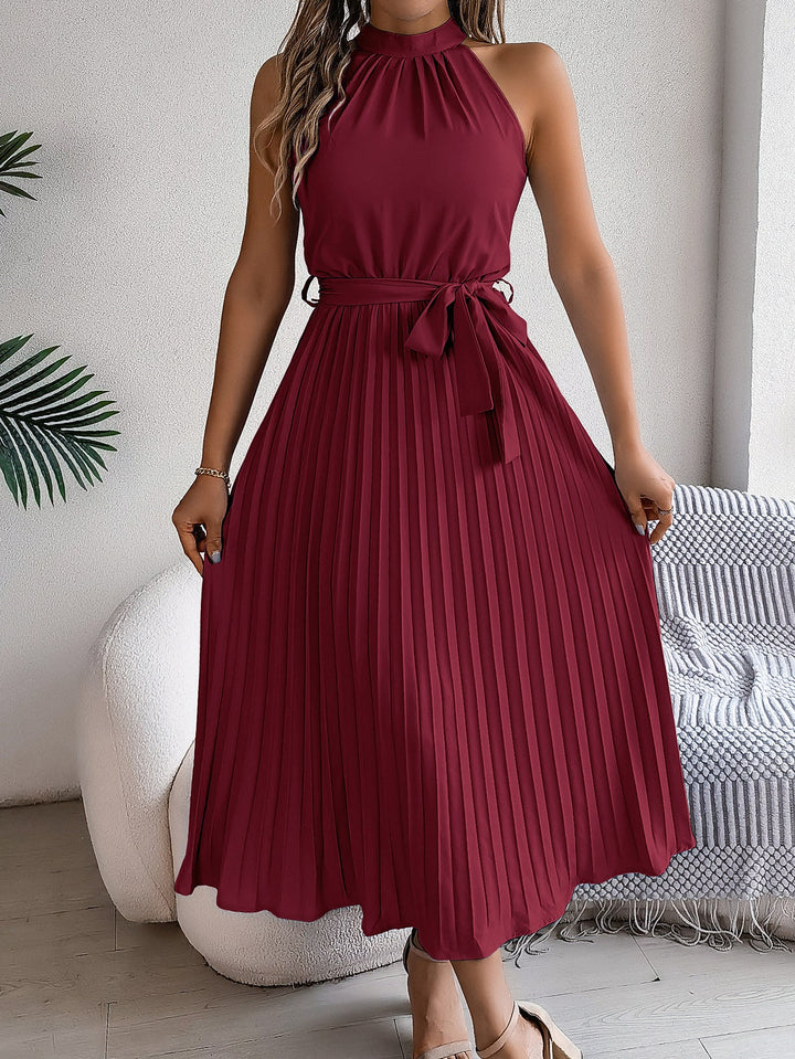 Mireille™ | Graceful Pleated Midi Dress