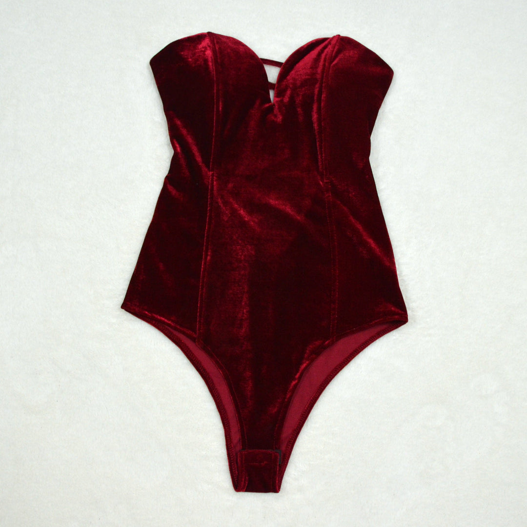 DONNA™ – Elegant Velvet Corset Bodysuit
