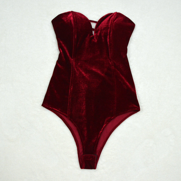 DONNA™ – Elegant Velvet Corset Bodysuit