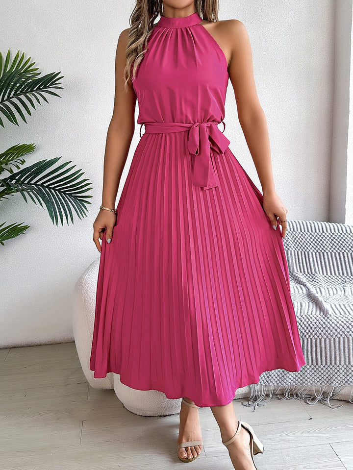 Mireille™ | Graceful Pleated Midi Dress