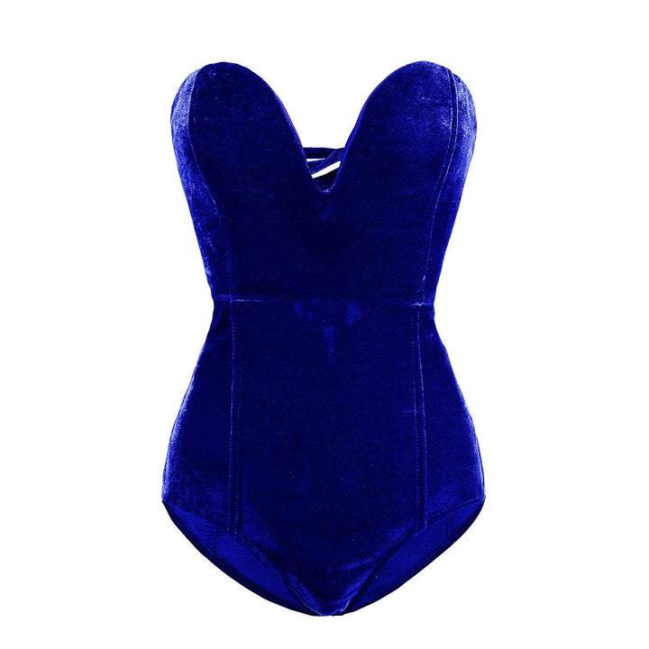 DONNA™ – Elegant Velvet Corset Bodysuit