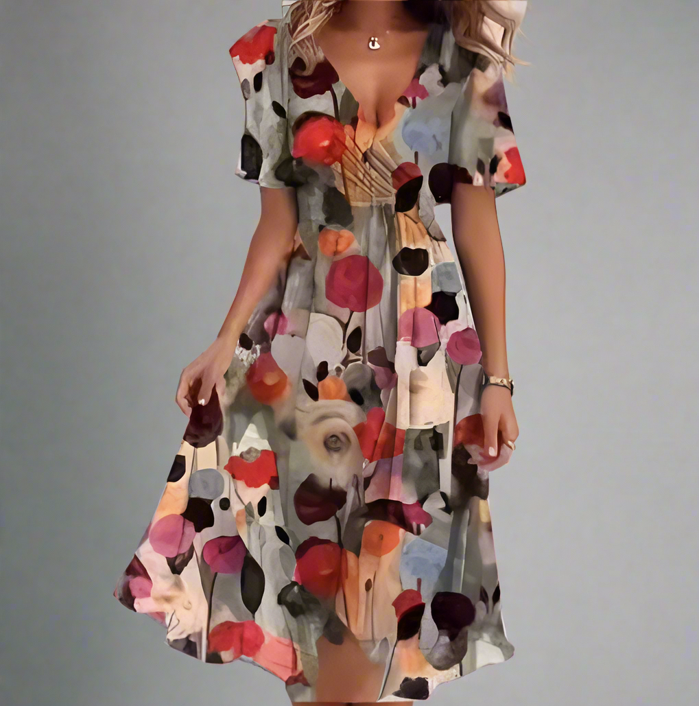 Priscilla™ | Elegant Short Sleeve Dress