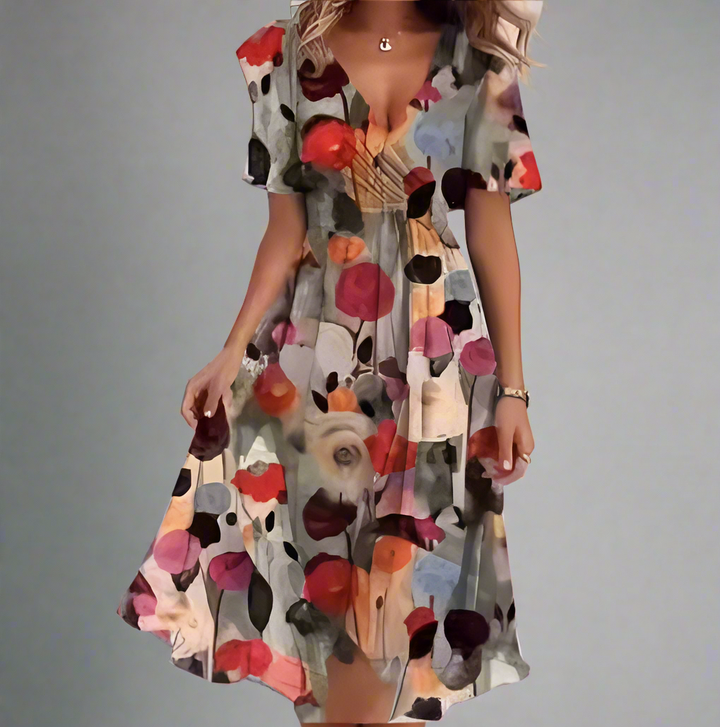 Priscilla™ | Elegant Short Sleeve Dress