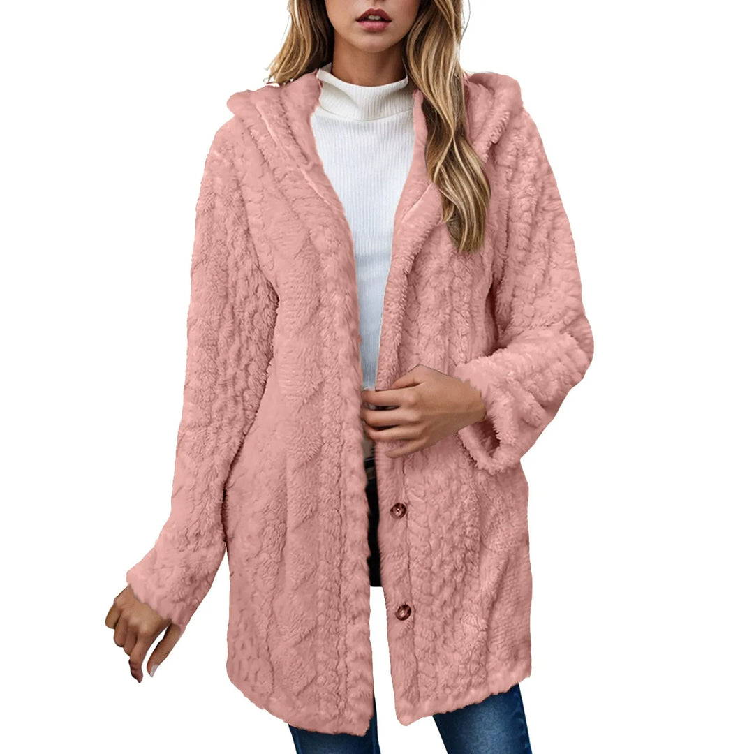 Corvella™ |  Plush Hooded Cardigan Coat
