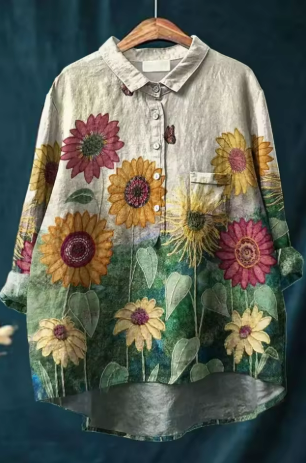 Sofia® | Floral Shirt with Elegance